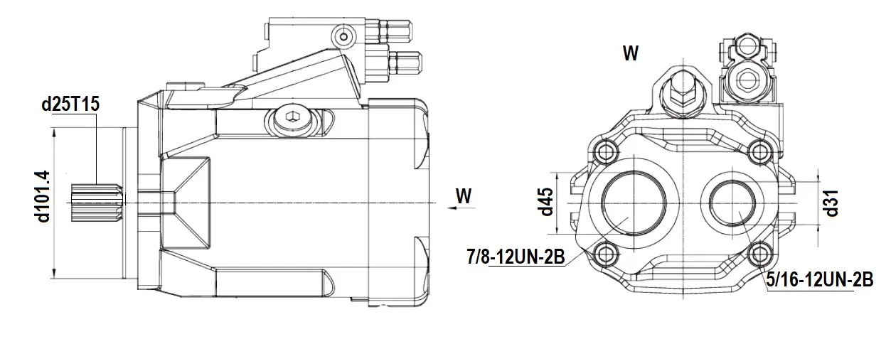 S A10VO45DFR/52R-PSC64N00 гидронасос R992002018