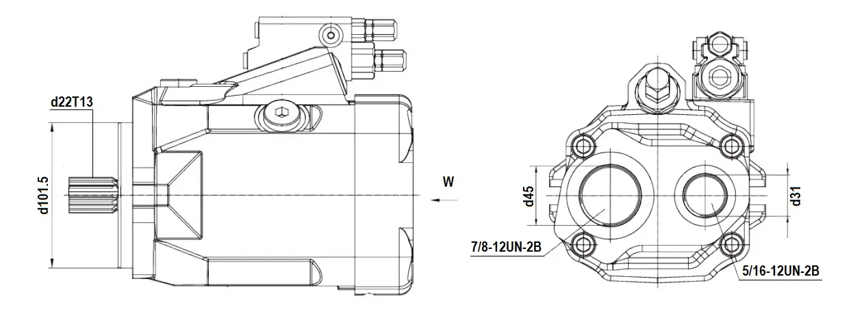 S A10VO45DFR/52R-VUC64N00-K гидронасос R902504309